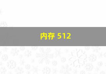 内存 512